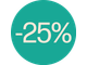 EF STICKER 25% KORTING D28 500ST