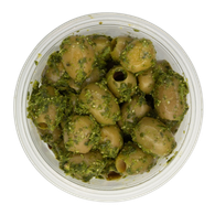 EF GROENE OLIJVEN MET PESTO 150G 