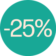 EF STICKER 25% KORTING D28 500ST