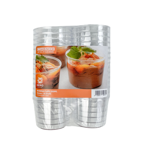EF BODEGA DESSERTCUP 250ML D83MM H60MM 30ST    