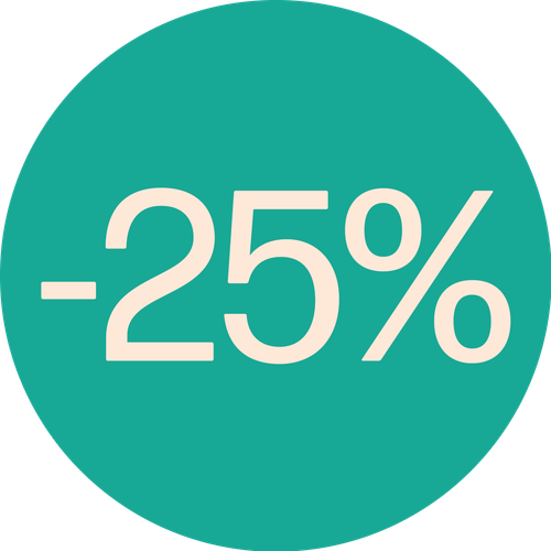 EF STICKER 25% KORTING D28 500ST