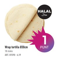 EF WRAP TORTILLA CB 30CM AMBIENT 18ST 1,62KG