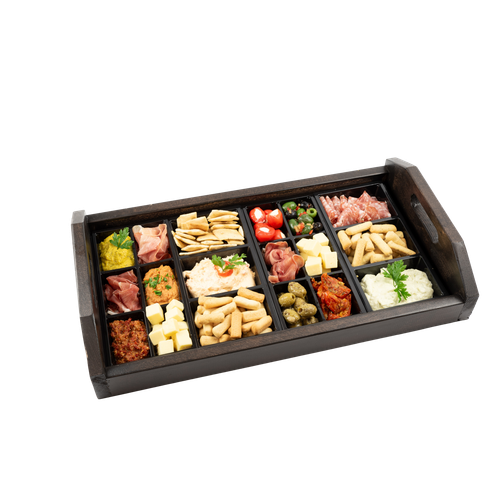 EF PLATEAU HOUT KLEIN (VOOR 4 BAKJES) 2 ST